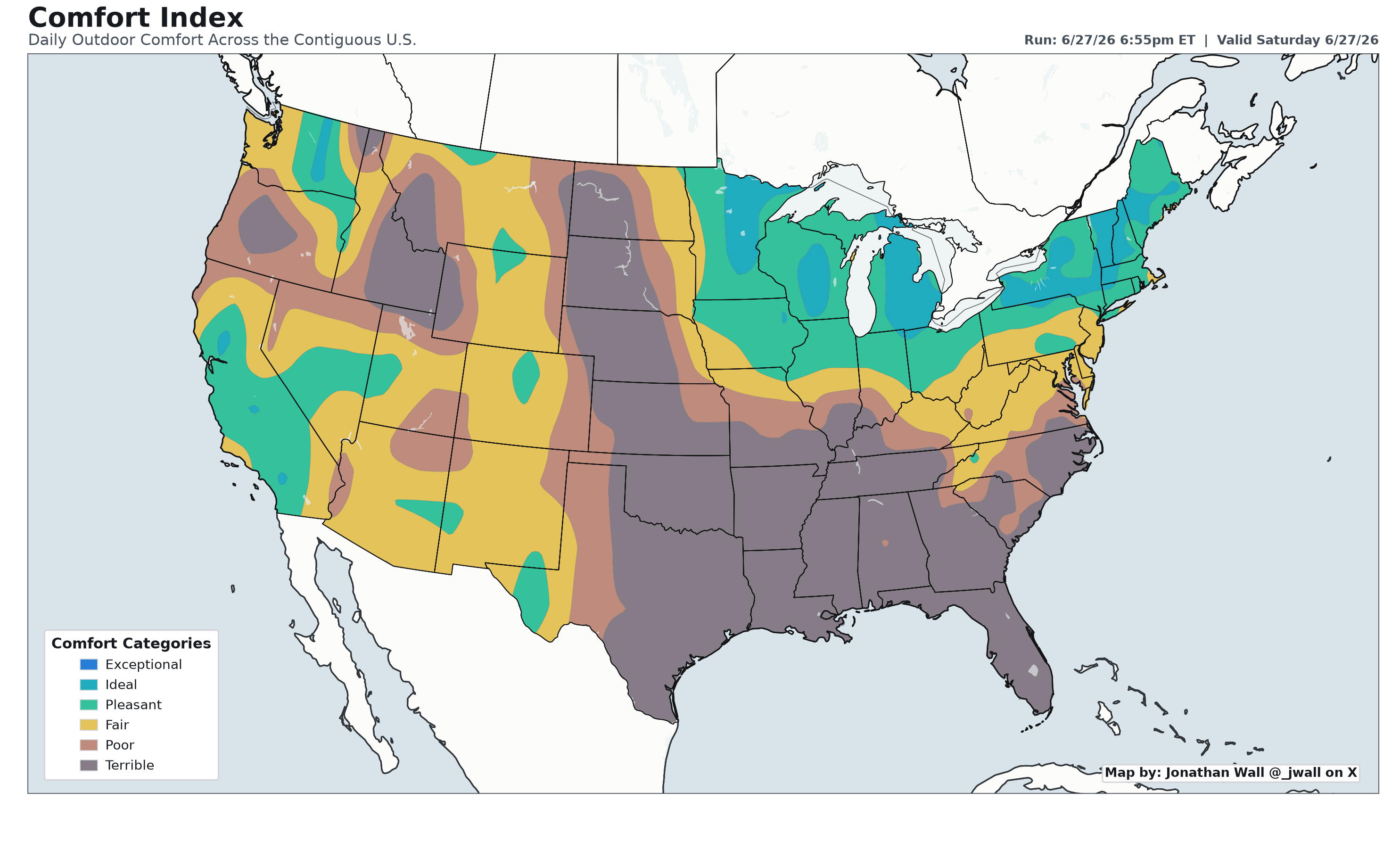 Comfort Index map